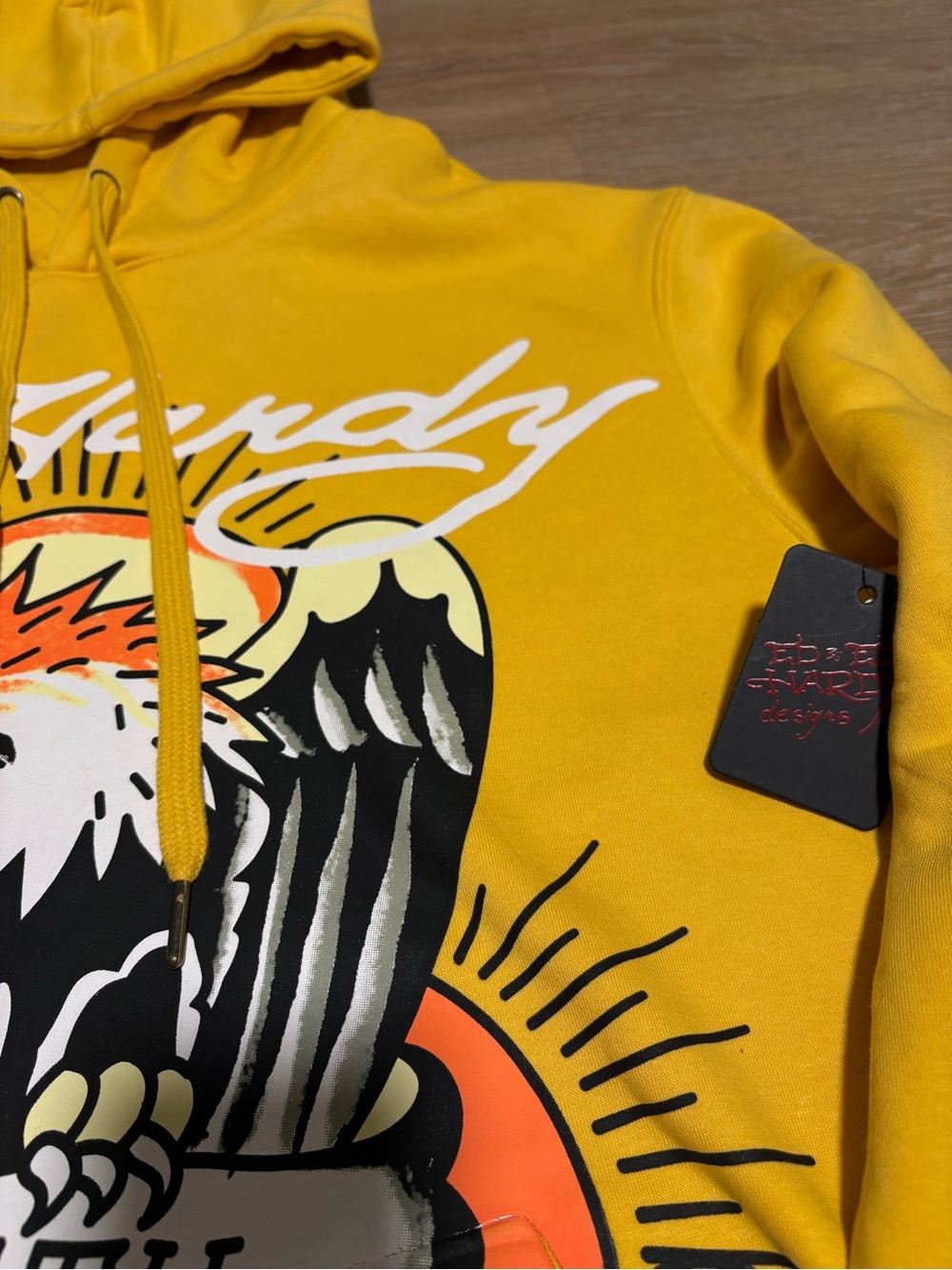 Ed Hardy DEATH BEFORE DISHONOR FLEECE PULLOVER HOODIE - Picture 5 of 6
